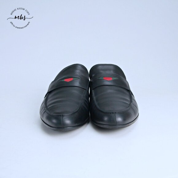 Gucci Cirano Signature Penny Loafers Black Men Gucci's Size 9 - Picture 3 of 16